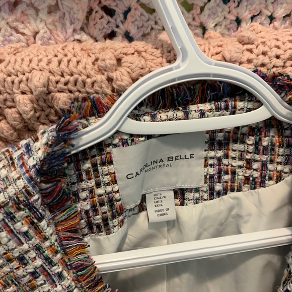 Carolina Belle Tweed Fringe Jacket Blazer - Picture 2 of 2